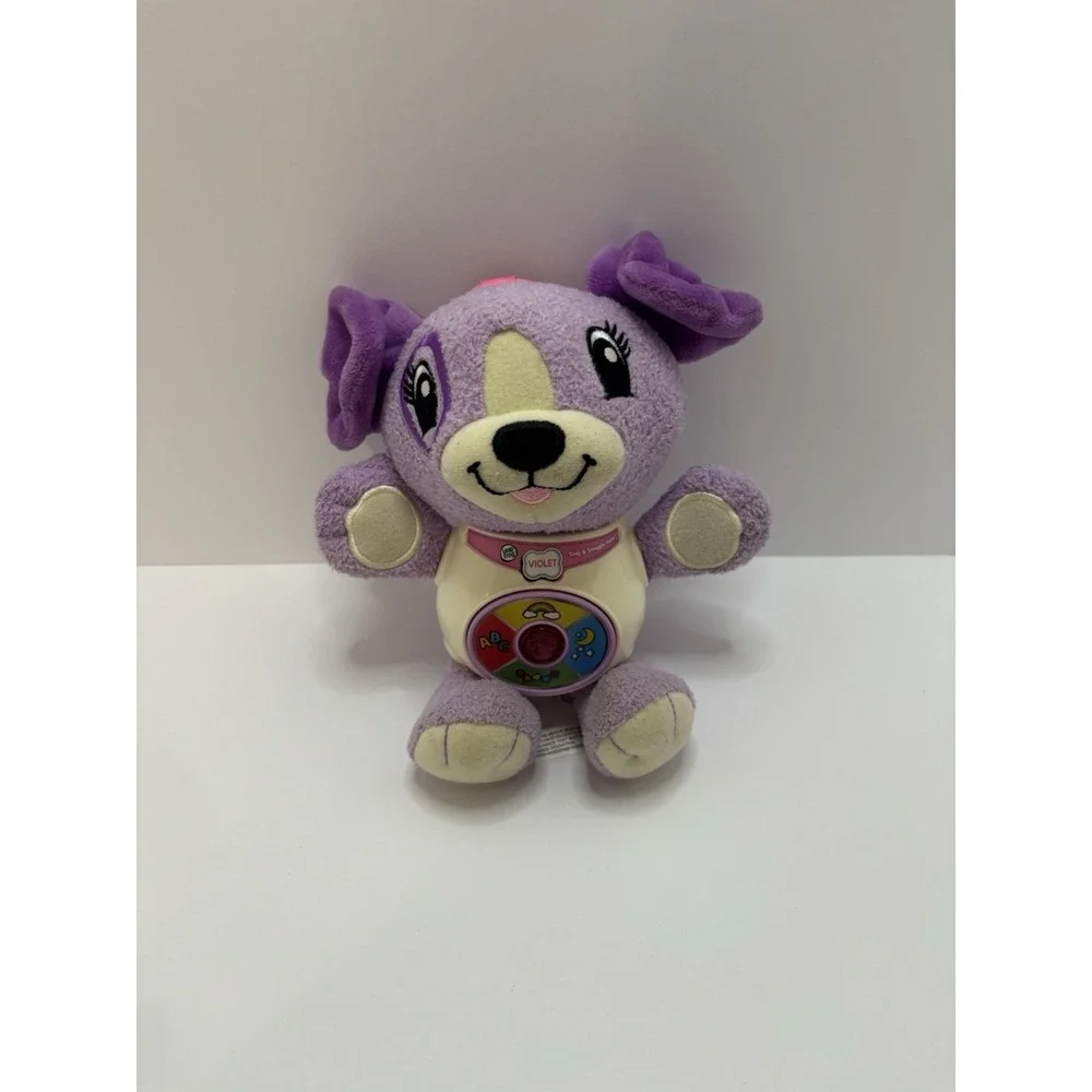 Leap Frog Sing & Snuggle Violet Purple Puppy Musical Interactive Plush Toy WORKS